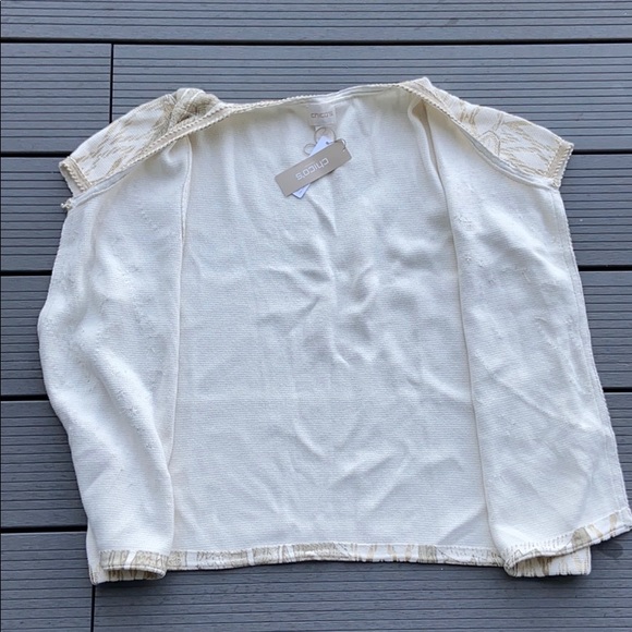 Chico’s woman sleeveless cardigan. Size 2P - Picture 6 of 8